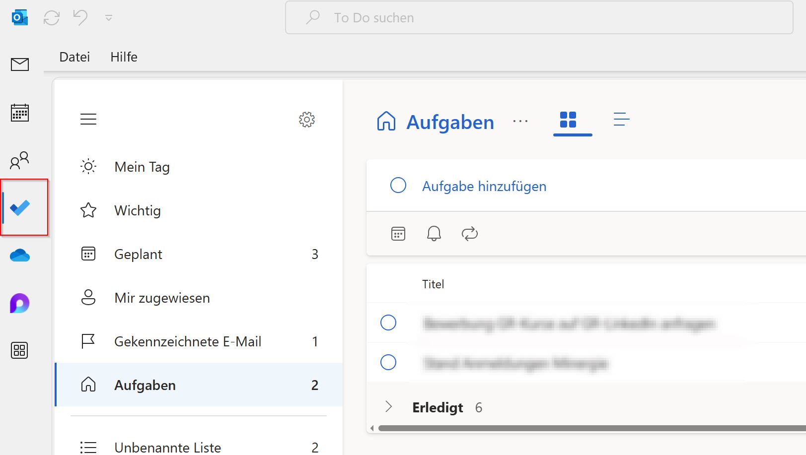 Shortcuts Microsoft Outlook To Do Liste